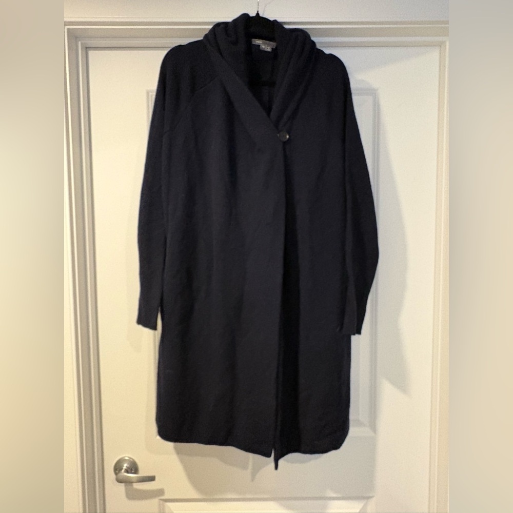 Vince Women's Navy Long Coat